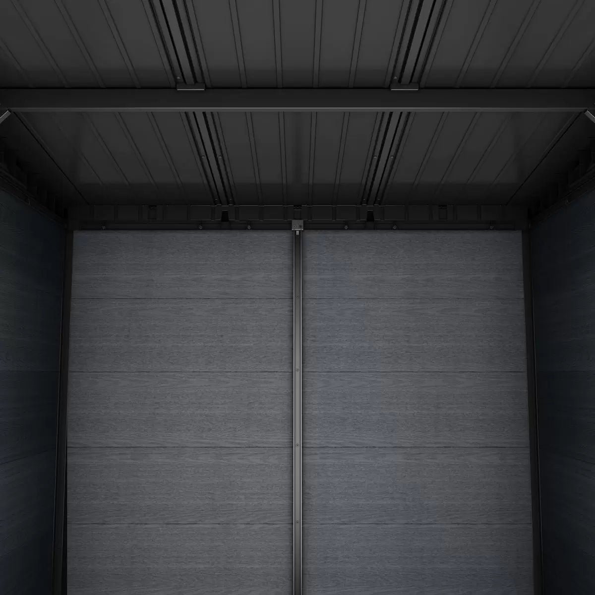 Keter 7′ x 7′ Ashwood Signature Pent Plastic Shed – Woodlook - Image 4