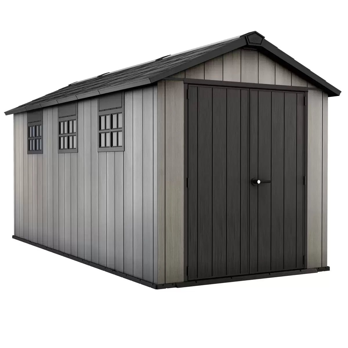 Keter 7.5′ x 15′ Oakland Heavy Duty Plastic Shed – Grey