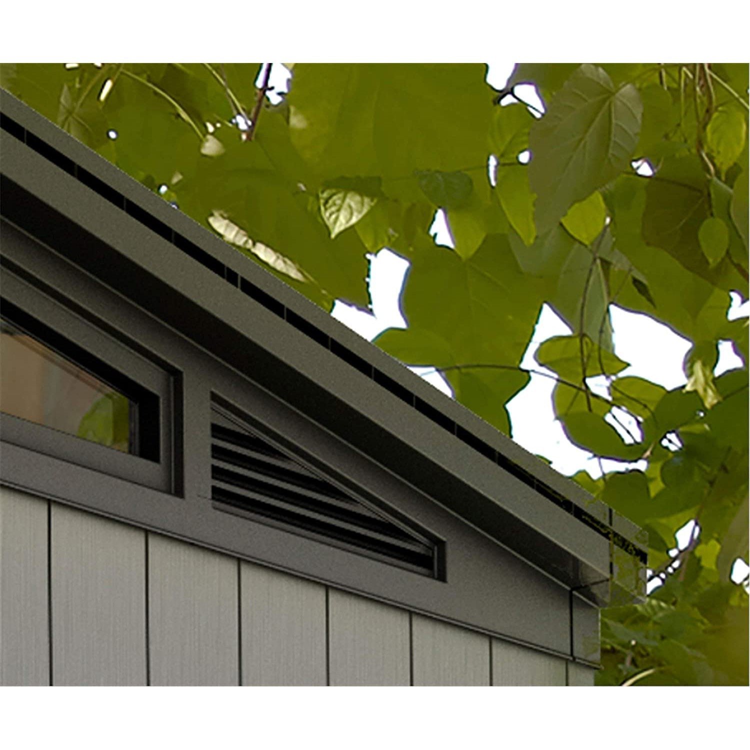 Keter 11’x 7′ Artisan Heavy Duty Plastic Pent Shed – Grey - Image 6