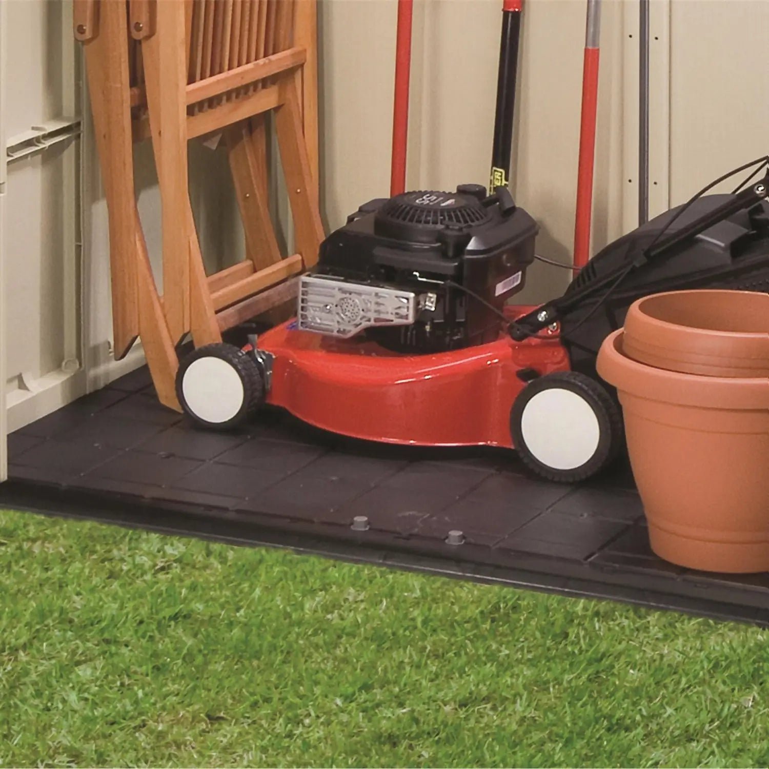 Keter 6’x6′ Factor Heavy Duty Plastic Garden Shed – Beige - Image 11