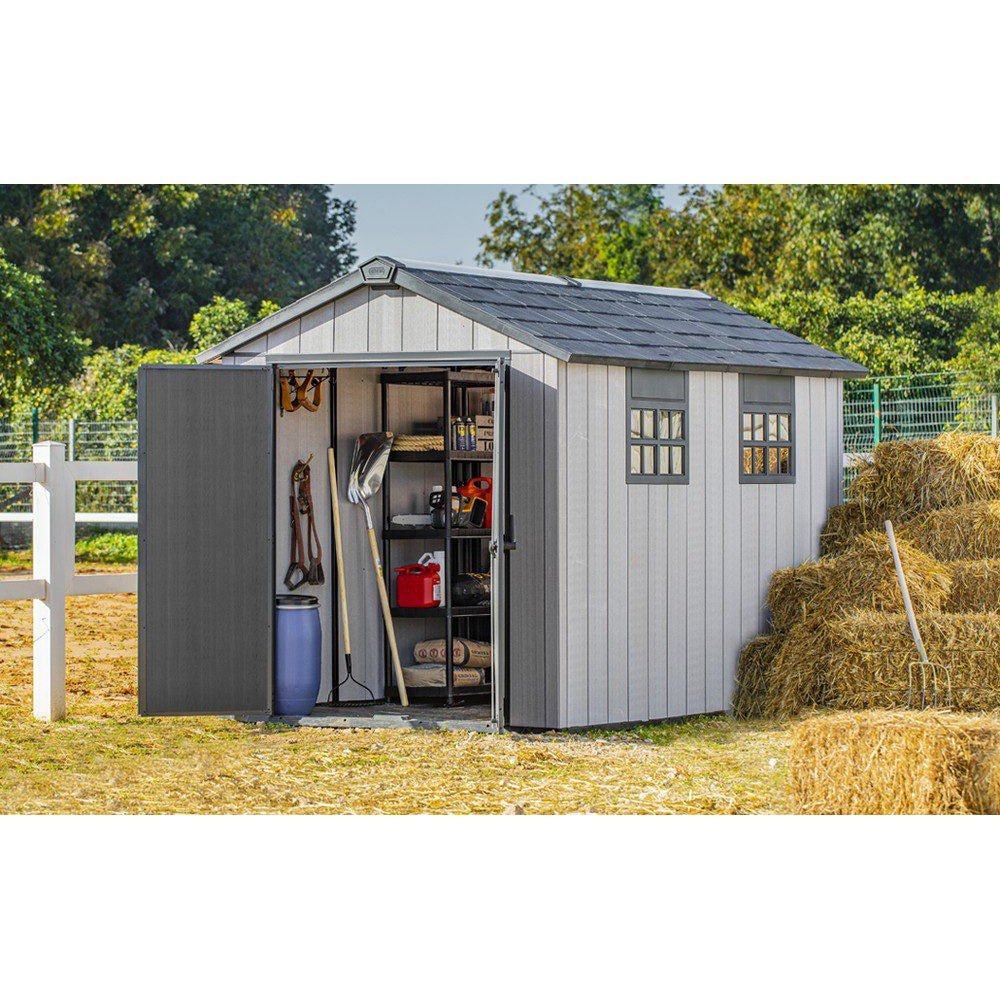 Keter 7.5′ x 11′ Oakland Heavy Duty Plastic Shed – Grey - Image 5