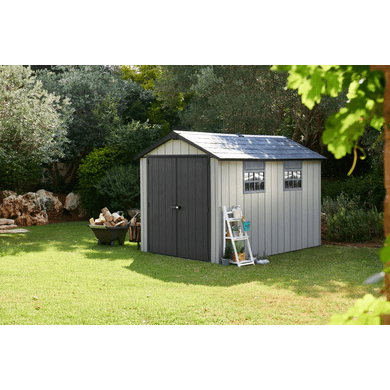 Keter 7.5′ x 11′ Oakland Heavy Duty Plastic Shed – Grey - Image 3