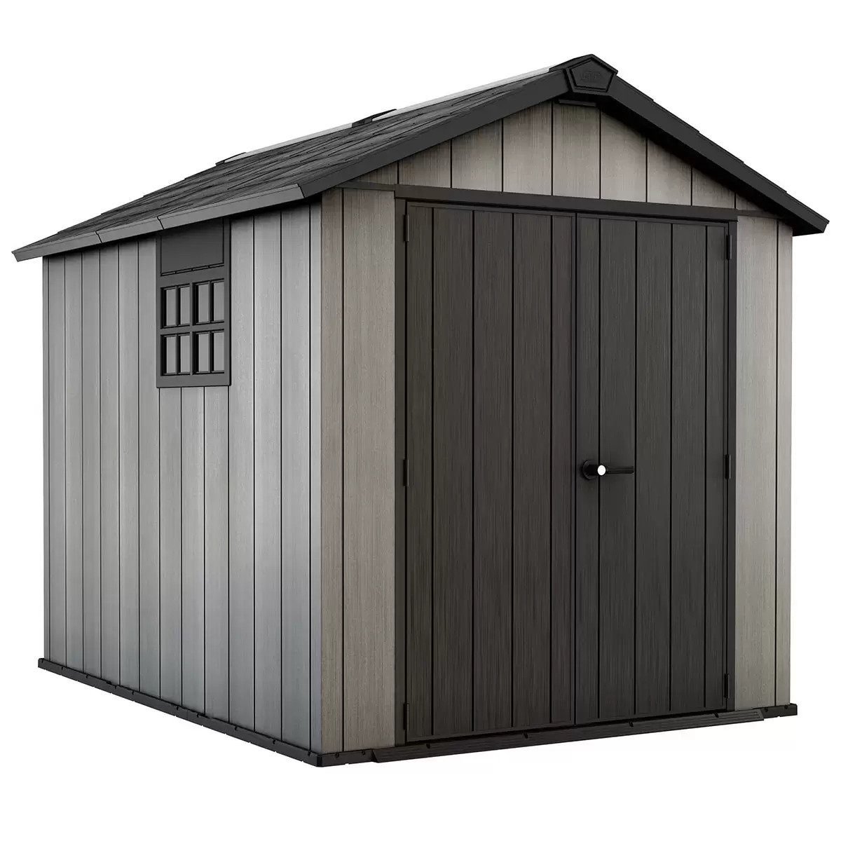Keter 7.5′ x 9′ Oakland Heavy Duty Plastic Shed – Grey