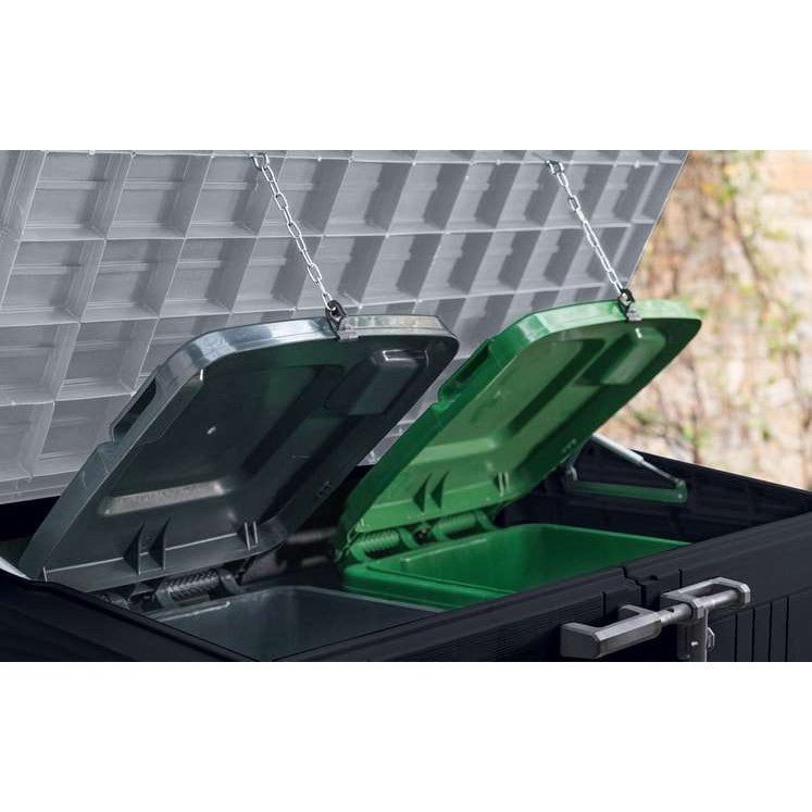 Keter Store It Out Nova 880L Storage Box (with pistons) – Dark Grey with Light Grey Lid - Image 5