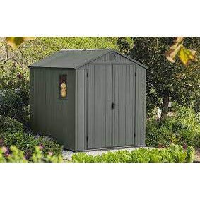 Keter 6’x8′ Darwin Heavy Duty Plastic Garden Shed – Green - Image 2