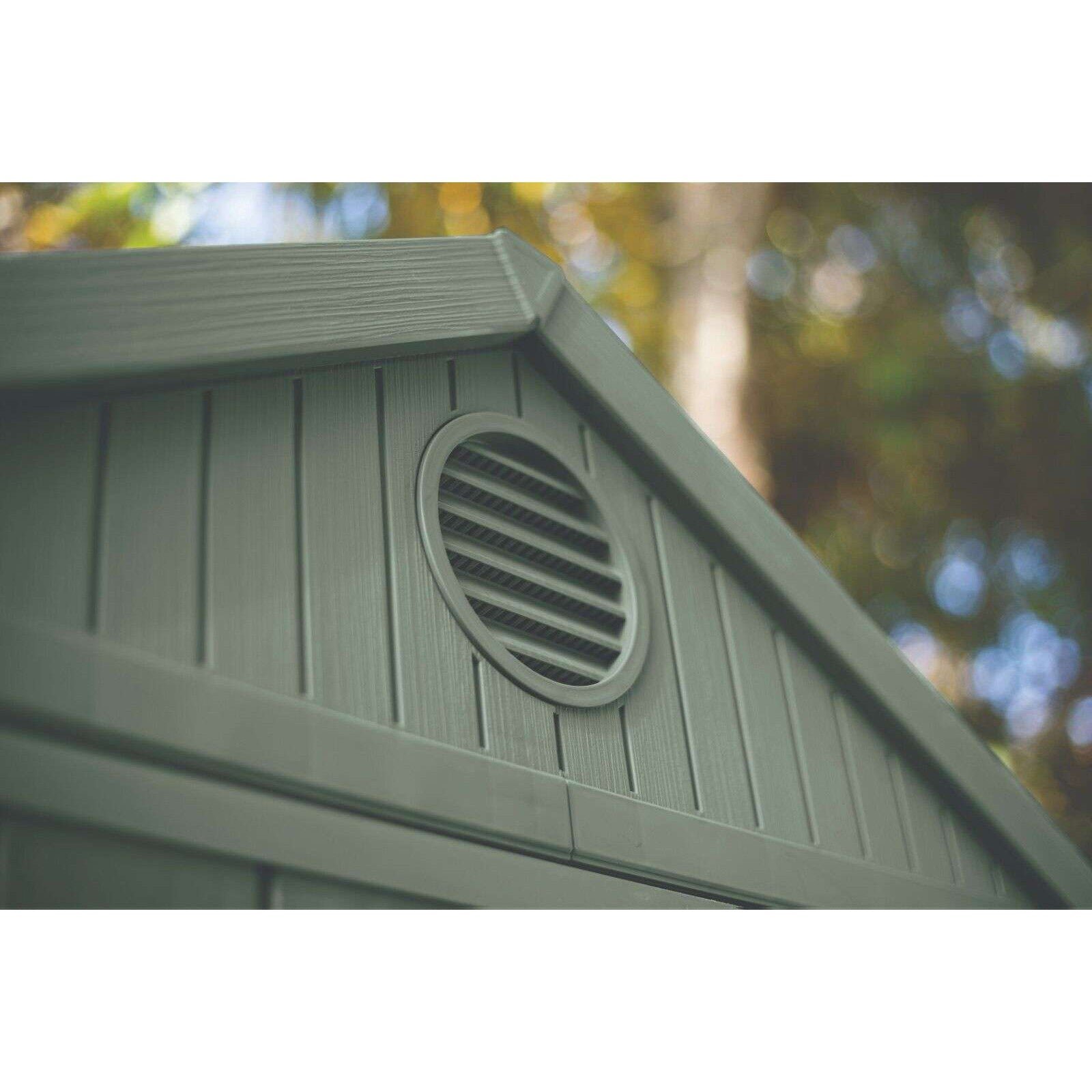 Keter 4’x6′ Darwin Heavy Duty Plastic Garden Shed – Green - Image 9