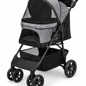Premium Pet Stroller for Dogs and Cats – Foldable, Comfortable, and Easy to Maneuver with Mesh Window
